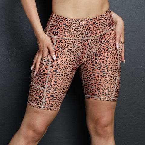 Belle Biker Shorts Cheetah